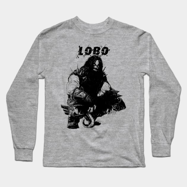 Lobo Silhouette Long Sleeve T-Shirt by enfuego360